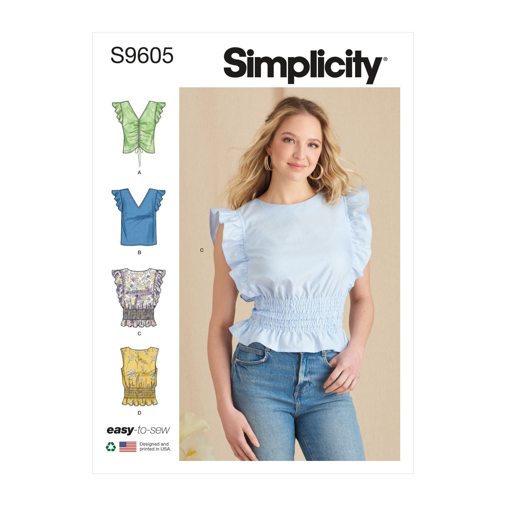 Symønster Simplicity 9605 - Topp - Dame | Bilde 8