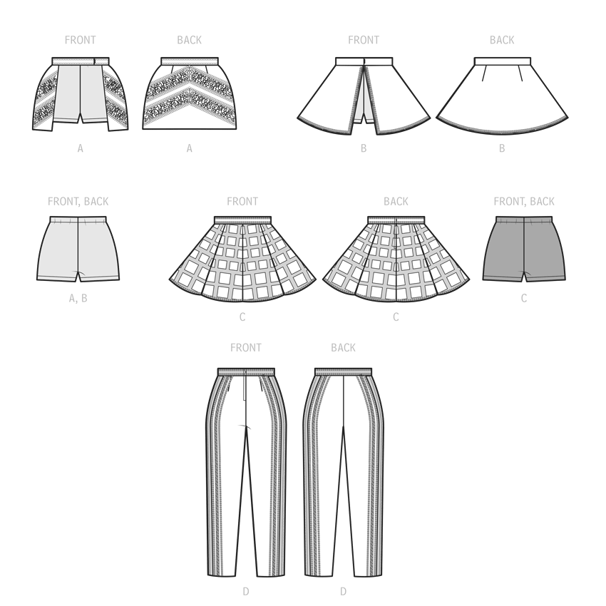 Symønster Simplicity 9628 - Bukse Kostyme Skjørt Shorts - Dame - Karneval | Bilde 7