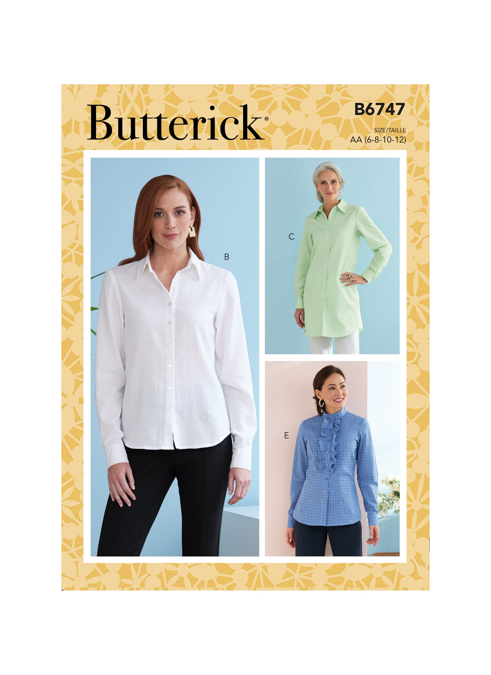 Symønster Butterick 6747 - Skjorte - Dame | Bilde 3