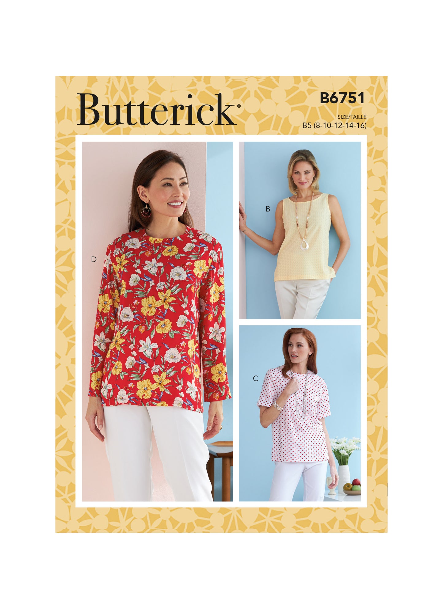 Butterick 6751 - Topper - Damer