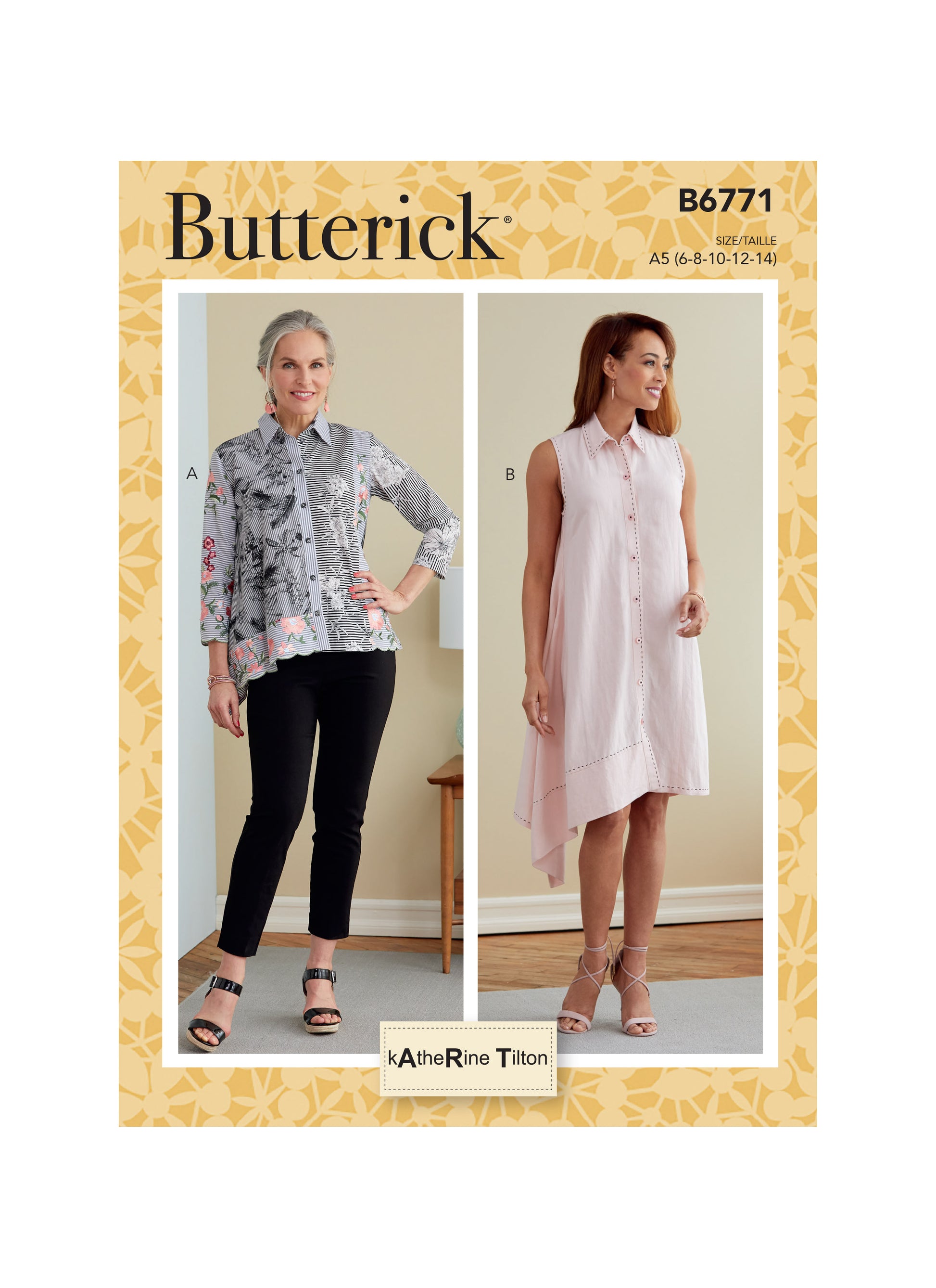 Symønster Butterick 6771 - Kjole Skjorte - Dame | Bilde 3