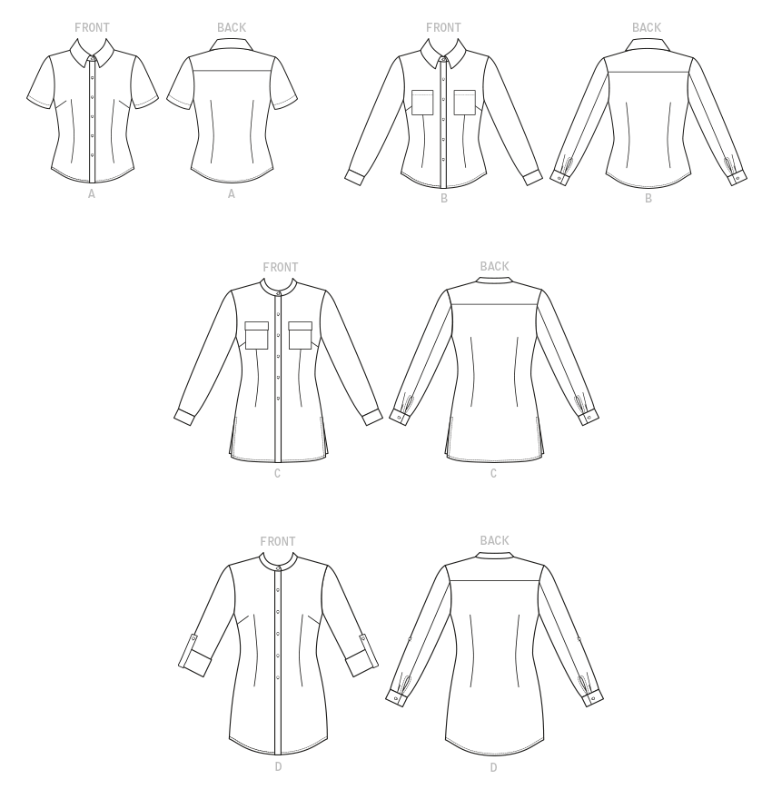 Symønster Butterick 6852 - Skjorte Shorts - Dame | Bilde 9