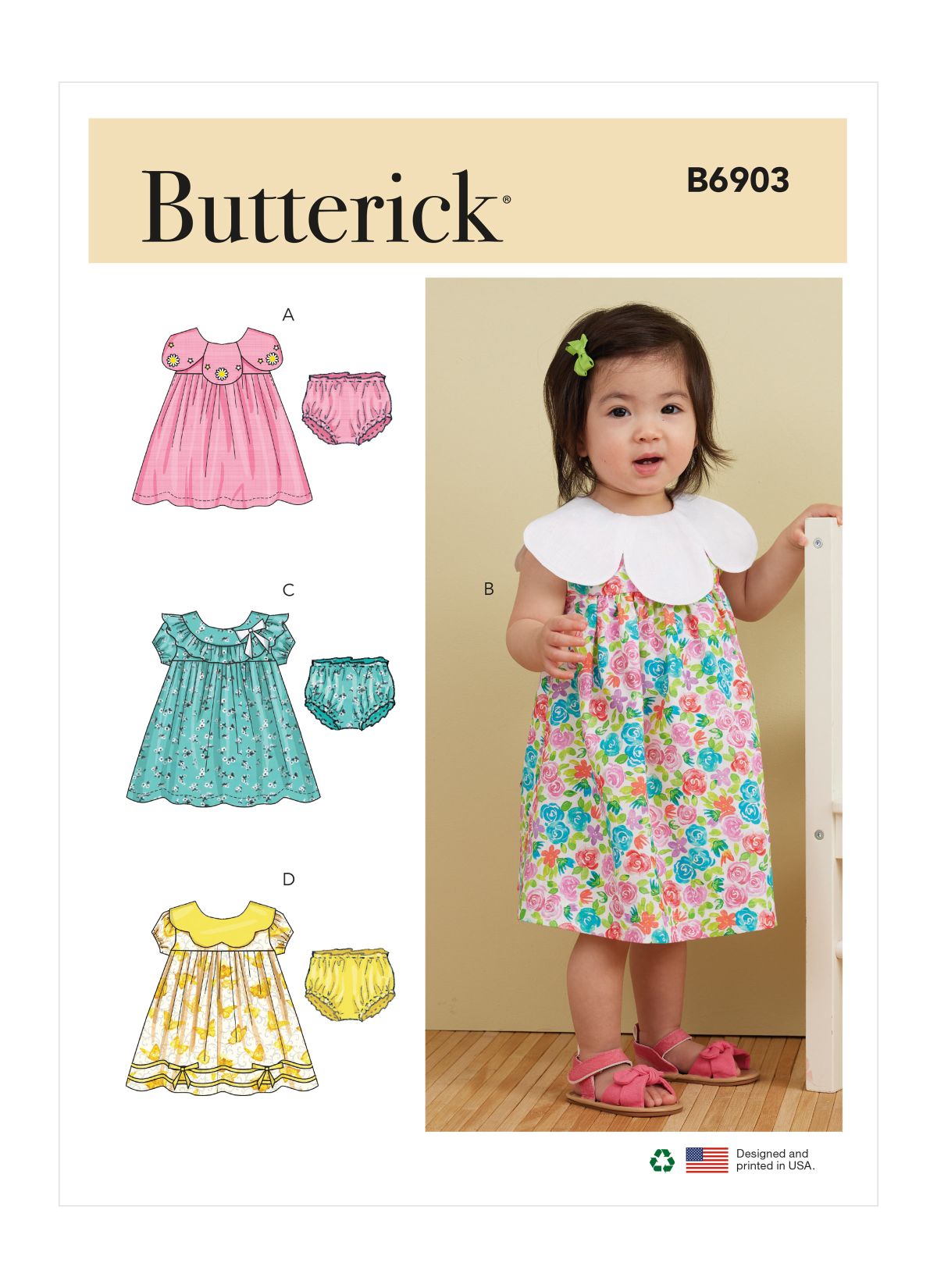 Symønster Butterick 6903 - Kjole - Baby | Bilde 5