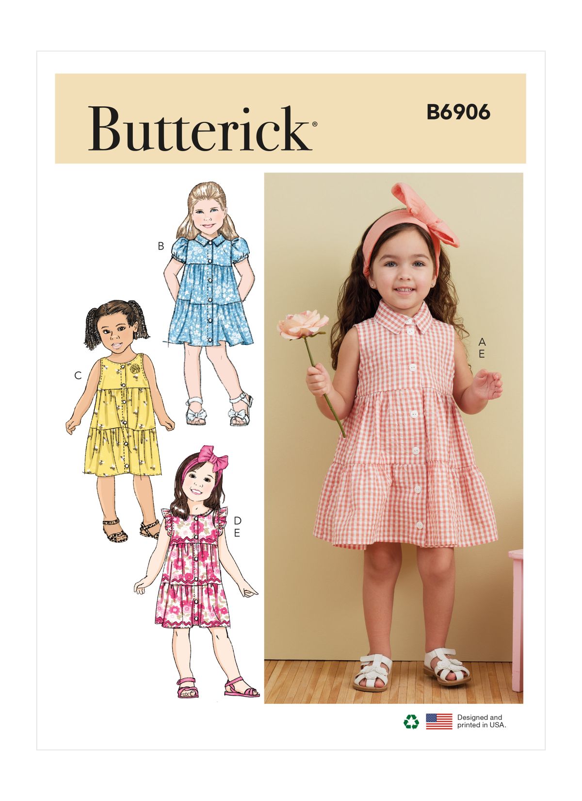 Symønster Butterick 6906 - Kjole - Baby Jente | Bilde 5