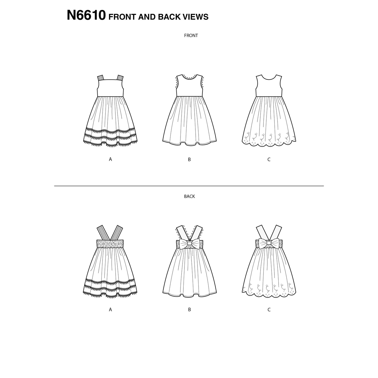 Symønster New Look 6610 - Kjole - Baby | Bilde 3