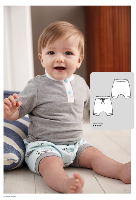 Symønster PDF-symønster - Allt om handarbete 0619 - 126 - Shorts Bukse - Baby | Bilde 1