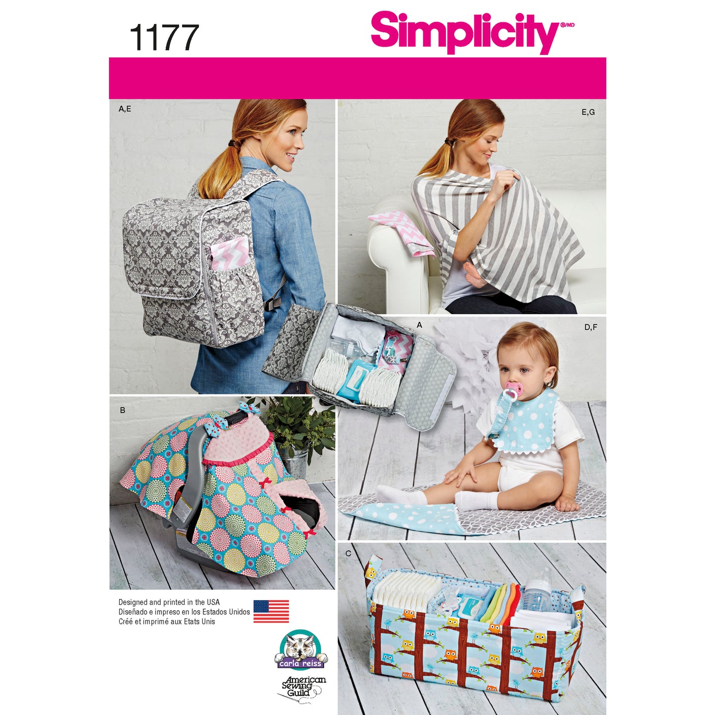 Symønster Simplicity 1177 - Baby - Sjal Tilbehør | Bilde 8