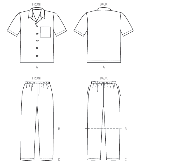 Symønster McCall´s 6972 - Bukse Skjorte Shorts - Herre Gutt | Bilde 7