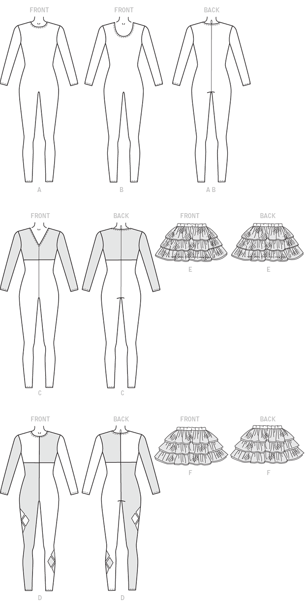 Symønster McCall´s 7269 - Buksedrakter Skjørt Kostyme - Dame - Karneval | Bilde 4