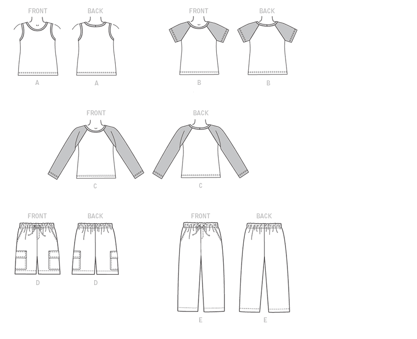 Symønster McCall´s 7379 - Topp Bukse Shorts - Gutt | Bilde 8