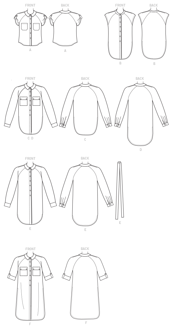Symønster McCall´s 7472 - Tunika Skjorte - Dame | Bilde 11