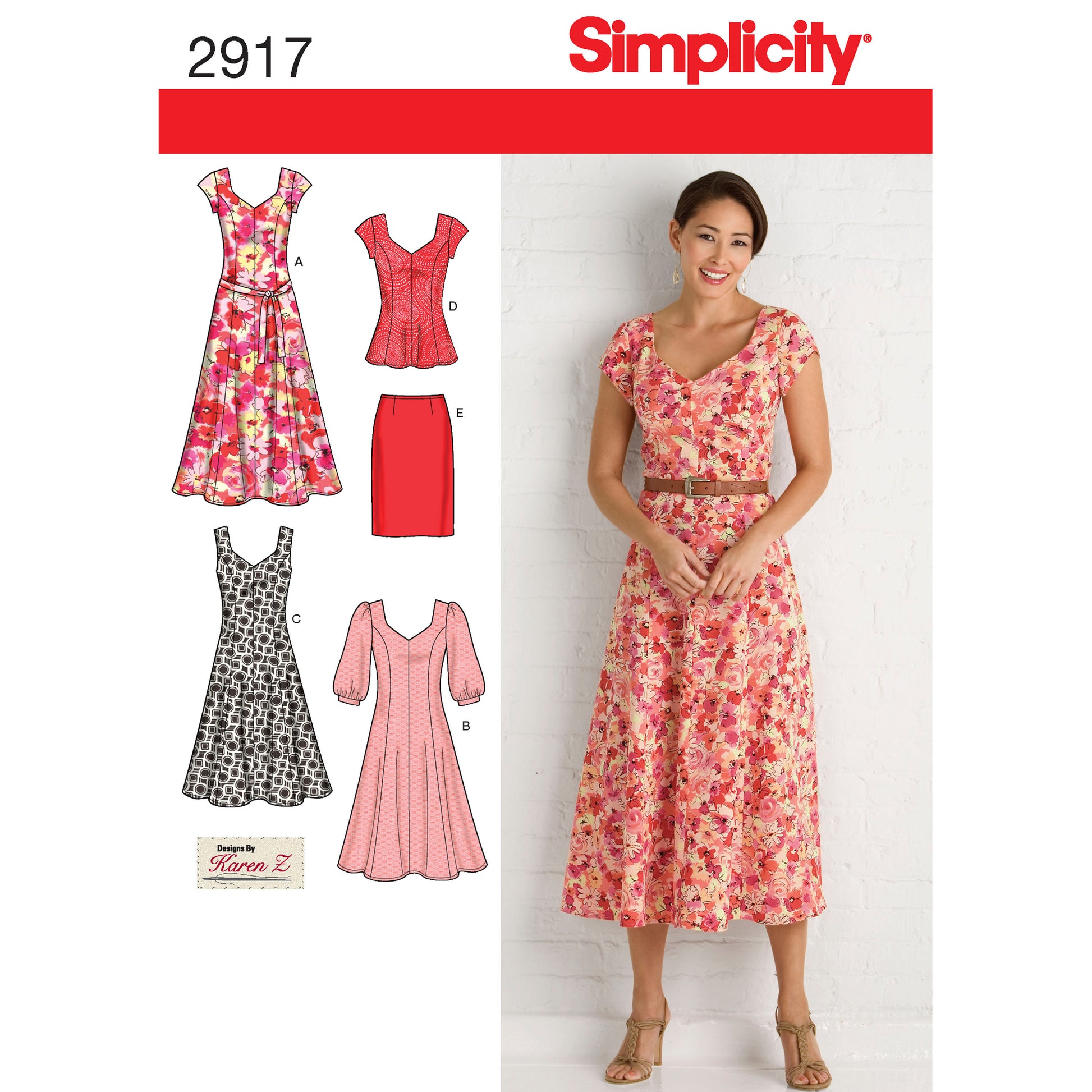 Symønster Simplicity 2917 - Kjole Tunika Skjørt - Dame | Bilde 5