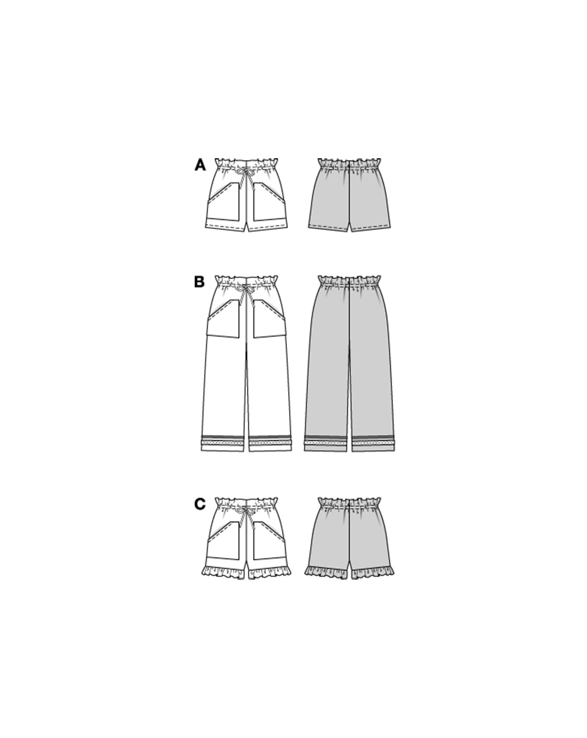 Symønster Burda 5808 - Bukse Shorts - Dame | Bilde 5