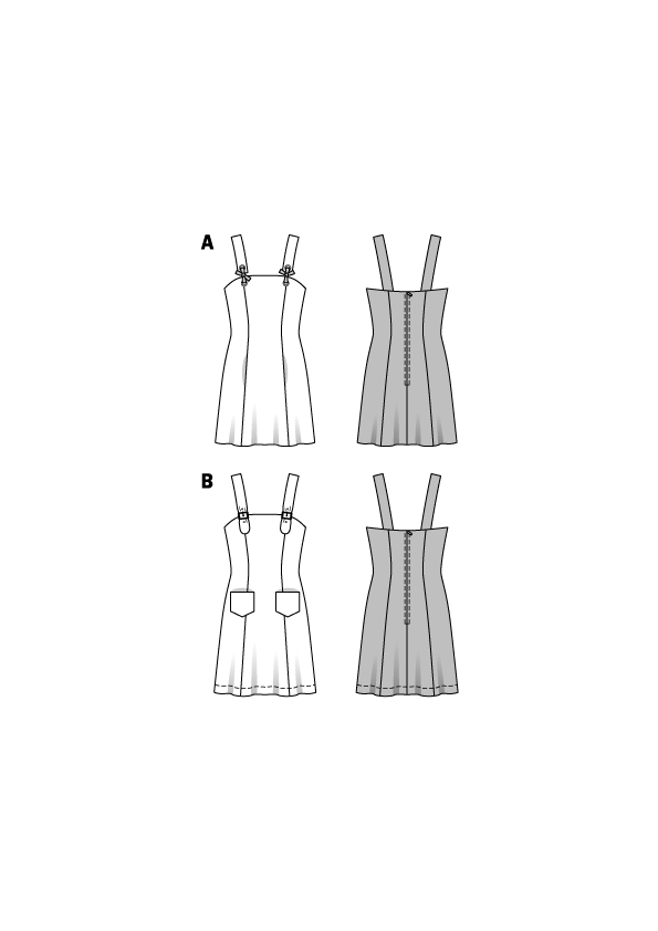 Symønster Burda 6538 - Kjole Skjorte - Dame - Svømme | Bilde 4