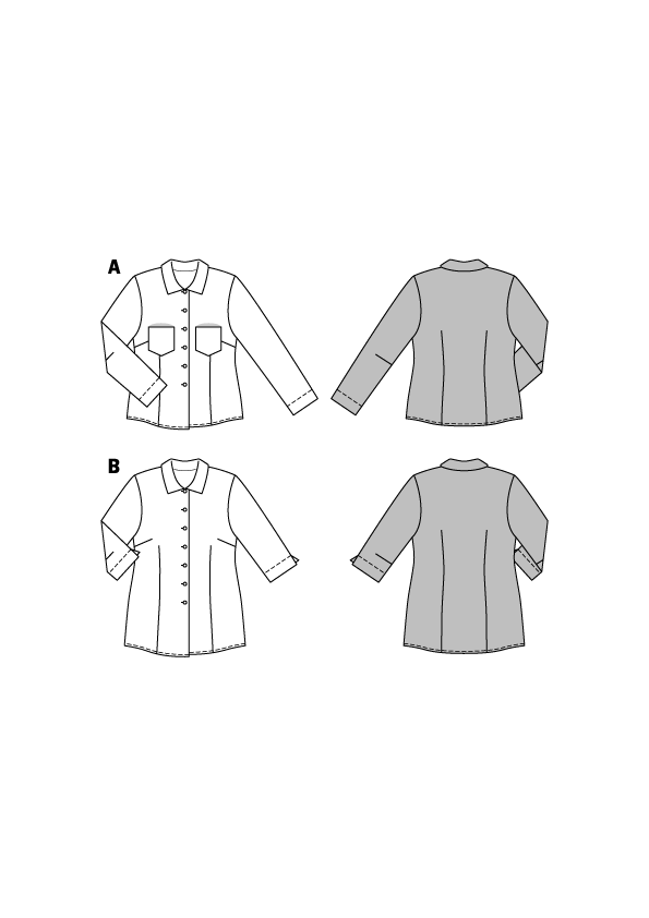 Symønster Burda 6614 - Bluse Skjorte Topp - Dame | Bilde 5