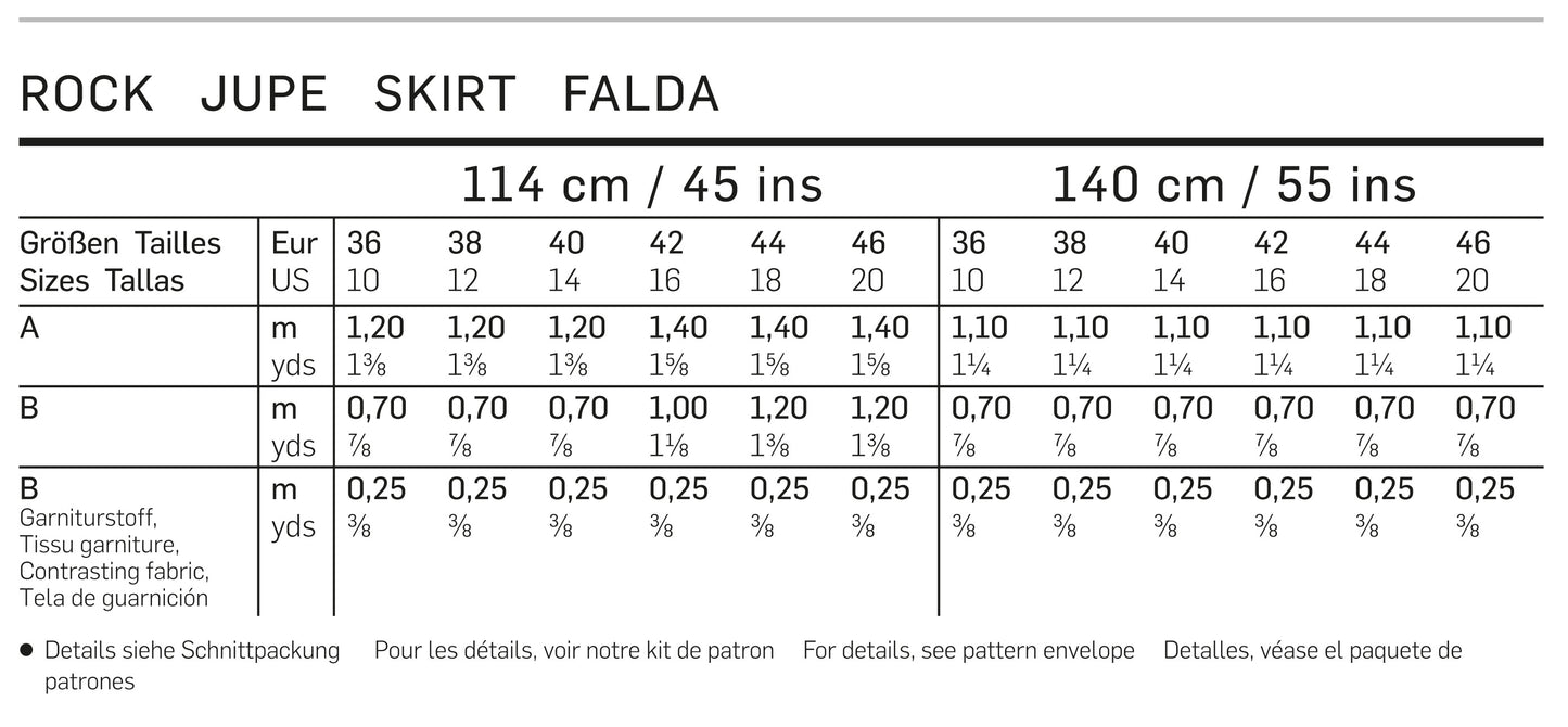 Symønster PDF symønster - Burda 6734 - Skjørt - Dame | Bilde 4