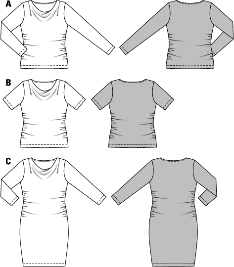 Symønster PDF symønster - Burda 6785 - Kjole Skjorte Topp - Dame | Bilde 6