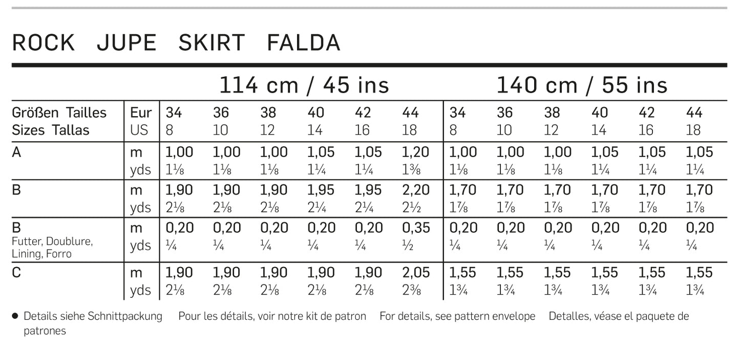 Symønster PDF symønster - Burda 6796 - Skjørt - Dame | Bilde 4