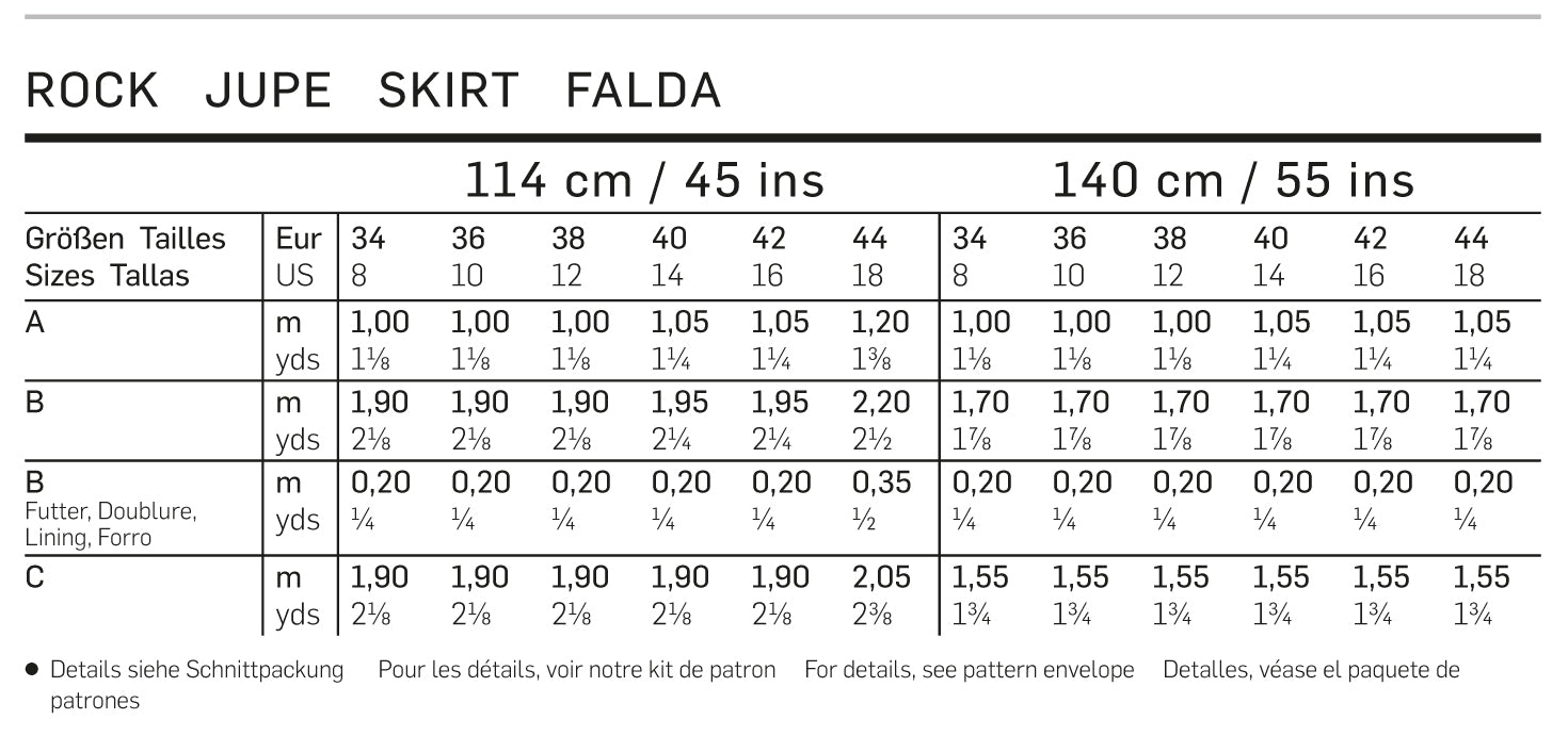 Symønster PDF symønster - Burda 6796 - Skjørt - Dame | Bilde 4