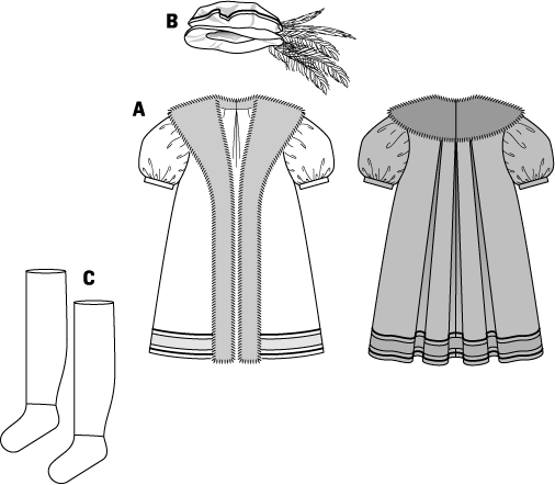 Symønster Burda 6887 - Historisk kostyme Frakk Kostyme - Herre - Hatt - Karneval | Bilde 3