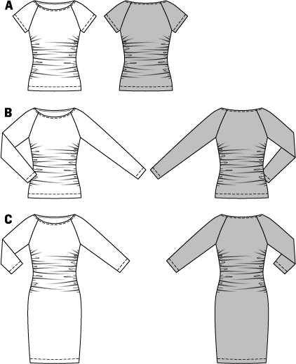 Symønster Burda 6910 - Kjole Topp Skjorte - Dame | Bilde 4