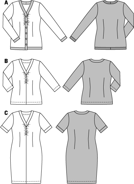 Symønster PDF symønster - Burda 6948 - Kjole Skjorte Coordinates Bluse - Dame | Bilde 4