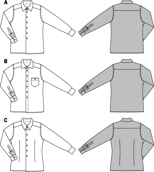 Symønster Burda 7045 - Skjorte - Herre | Bilde 5