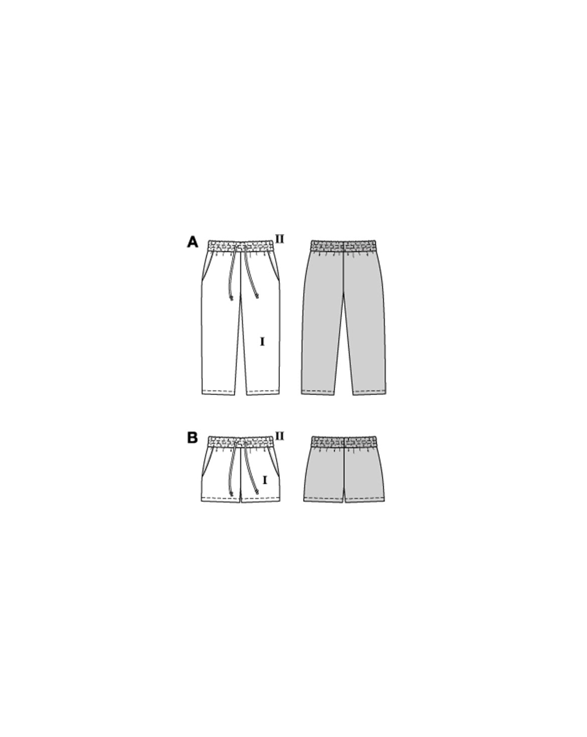 Symønster Burda 9228 - Bukse Shorts - Jente Gutt | Bilde 4
