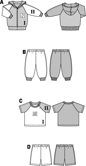 Symønster Burda 9748 - Bukse Coordinates Skjorte - Baby | Bilde 5