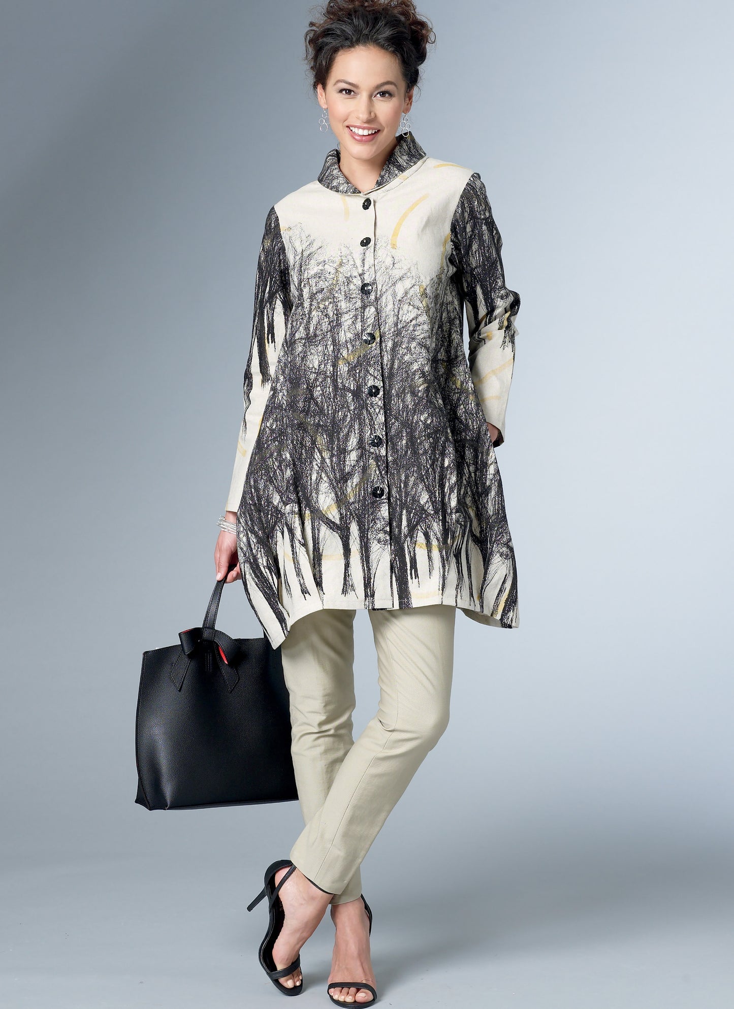 Symønster Butterick 6491 - Skjorte Frakk - Dame | Design: Katherine Tilton | Bilde 3