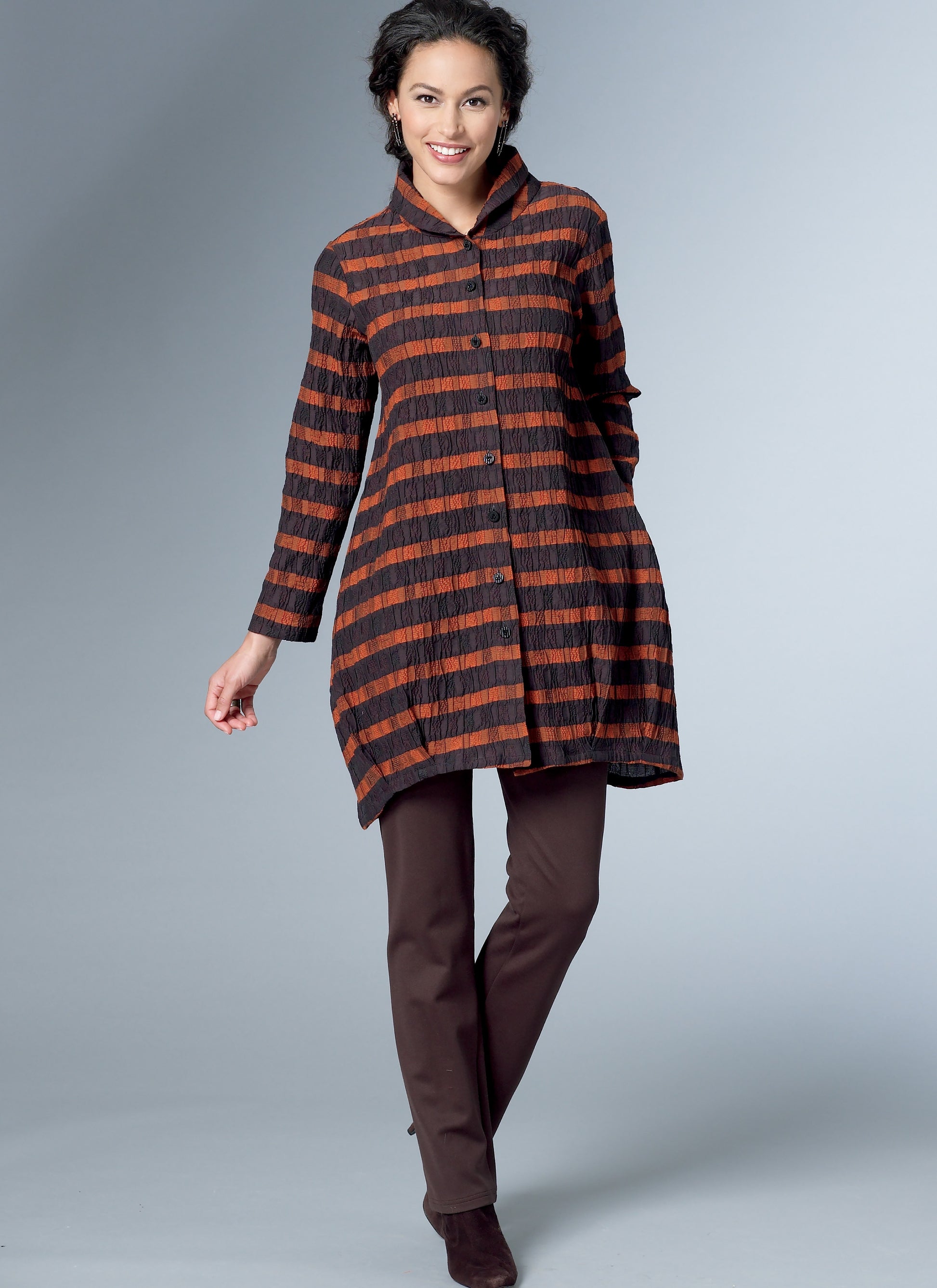 Symønster Butterick 6491 - Skjorte Frakk - Dame | Design: Katherine Tilton | Bilde 4