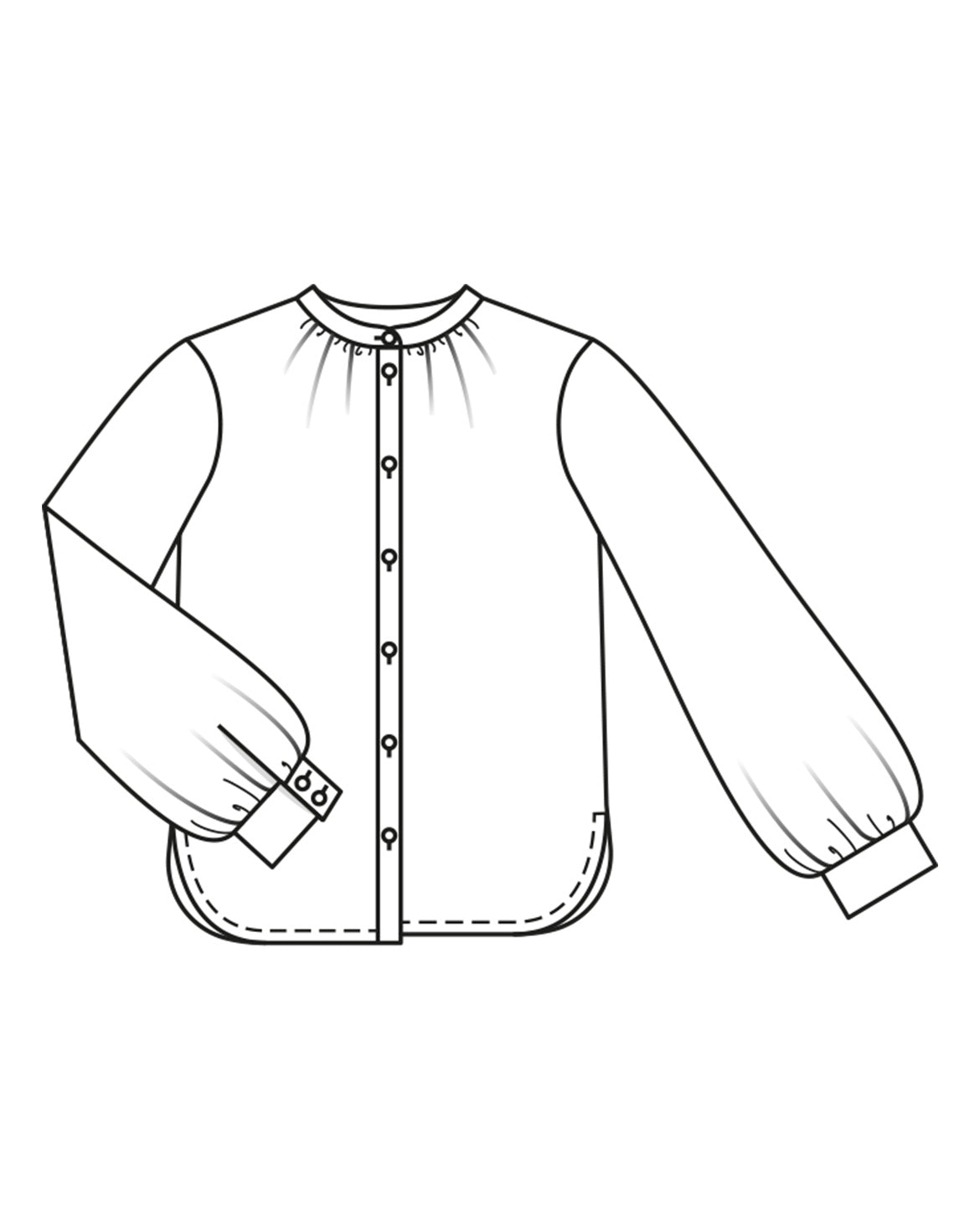 PDF-symønster - Burda 02/2023 #101 - Bluse Skjorte - Dame | Bilde 4