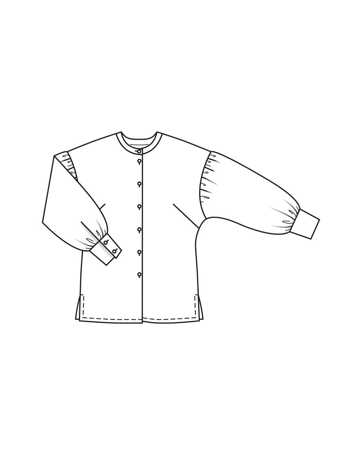 PDF-symønster - Burda 11/2023 #128 - Bluse Skjorte - Dame | Bilde 4