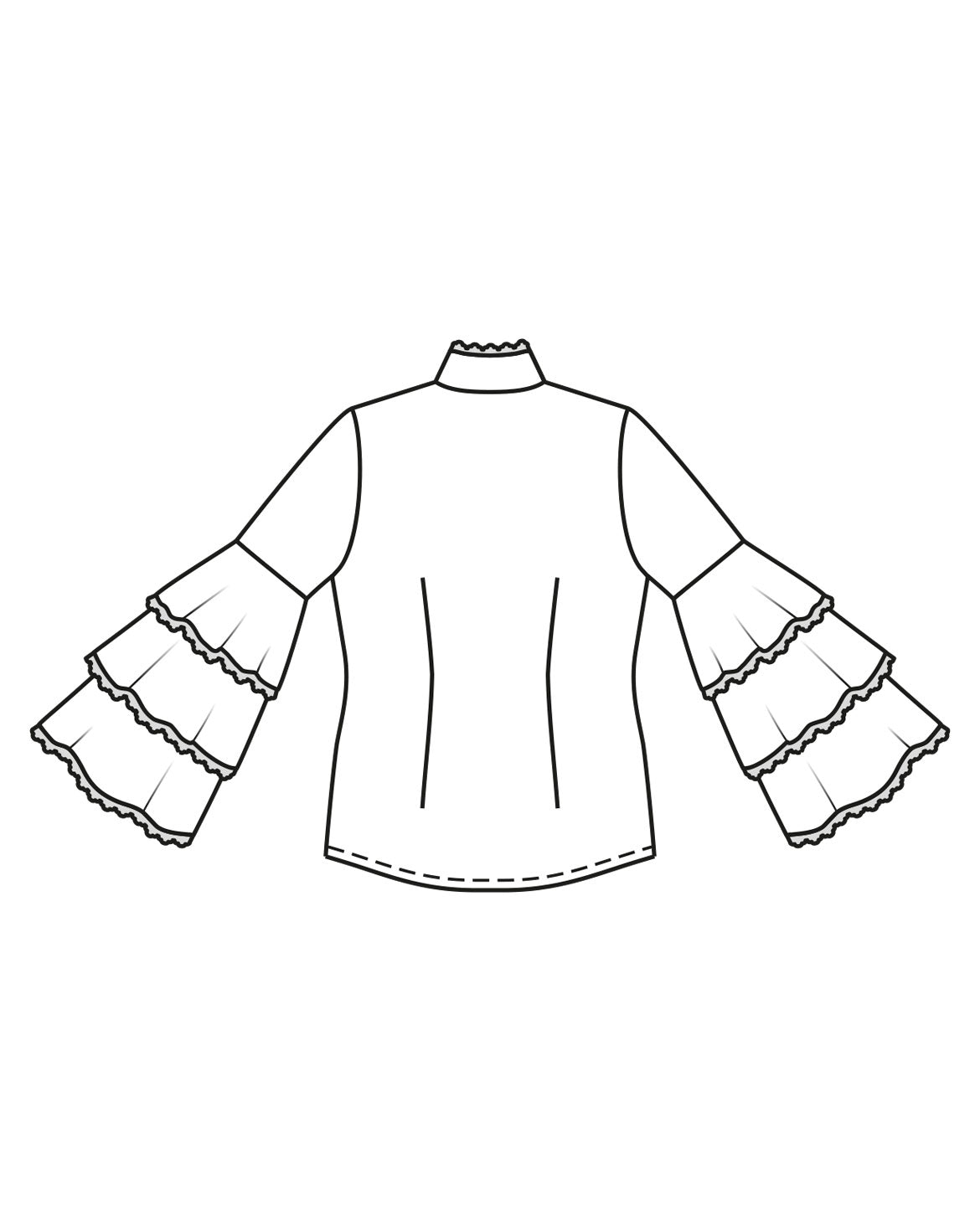 PDF-symønster - Burda 12/2023 #105 - Bluse Skjorte - Dame | Bilde 6