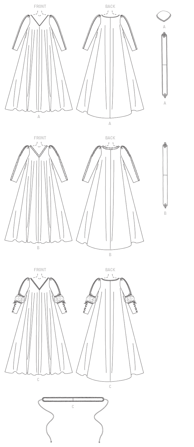 Symønster McCall´s 2020 - Kjole Historisk kostyme - Dame - Hatt | Bilde 9