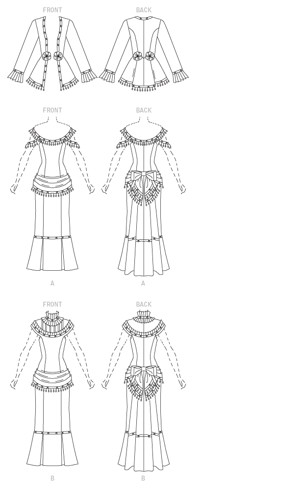 Symønster McCall´s 2031 - Kjole Jakke Historisk kostyme - Dame | Bilde 9
