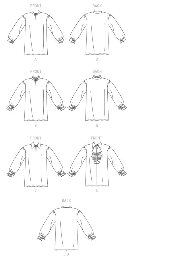 Symønster McCall´s 2038 - Skjorte - Dame Herre | Bilde 6