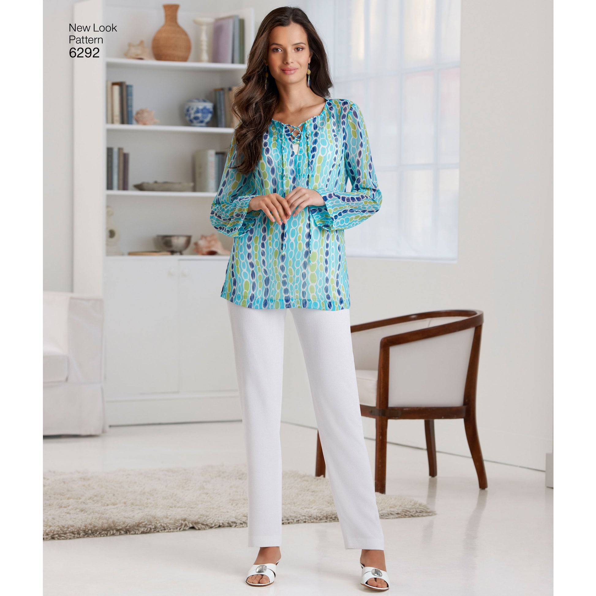 Symønster New Look 6292 - Topp Tunika Bukse Skjorte - Dame | Bilde 1
