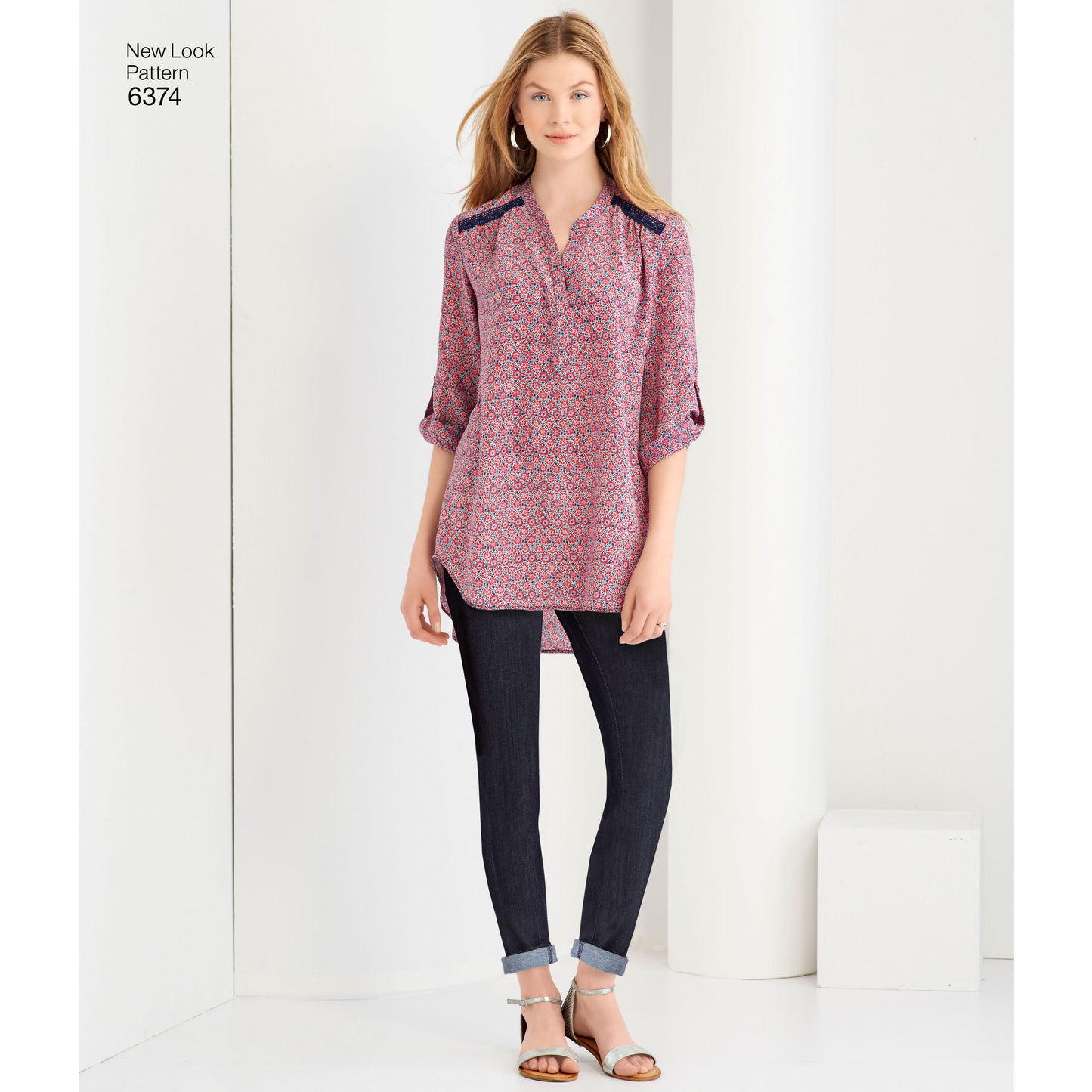 Symønster New Look 6374 - Topp Skjorte - Dame | Bilde 1