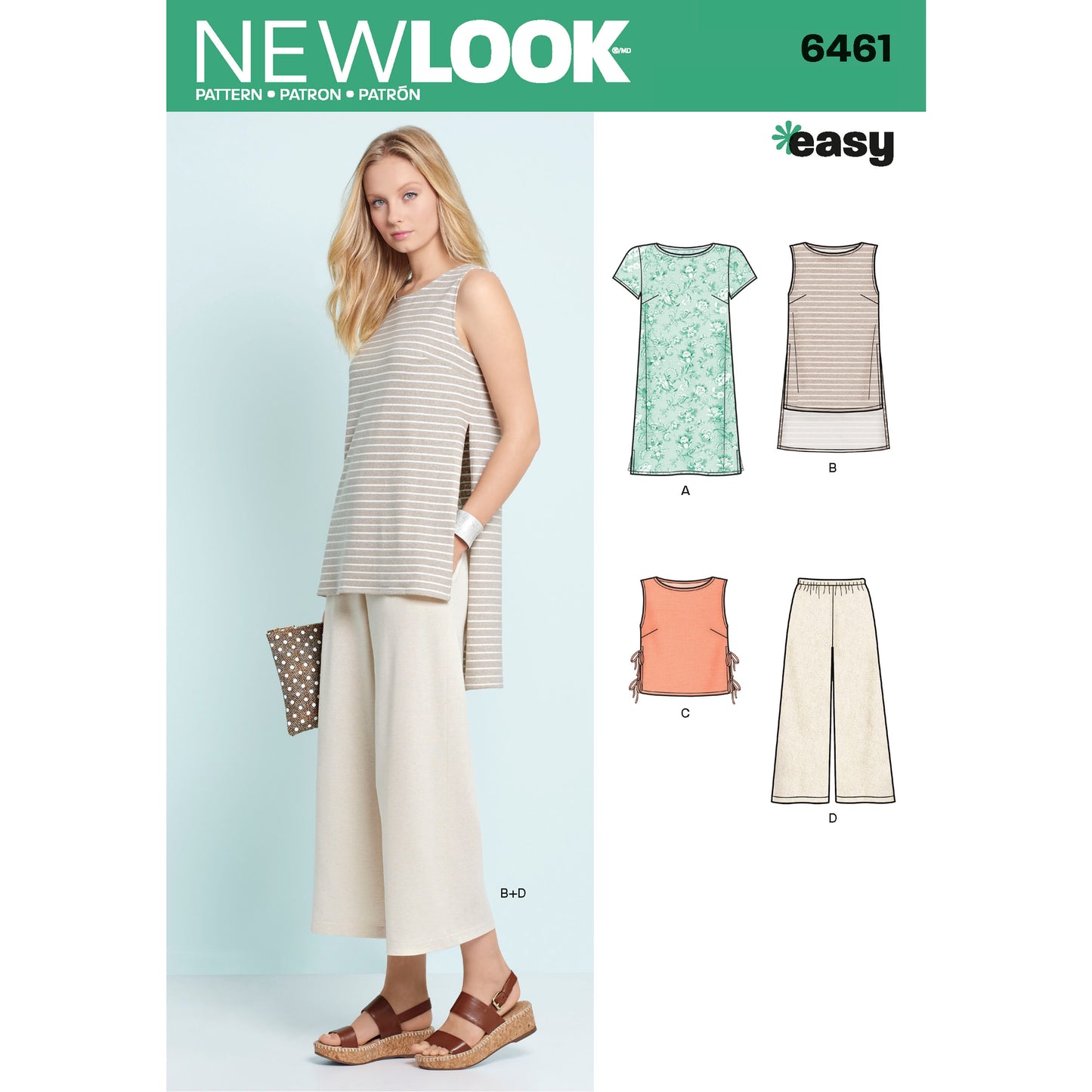 Symønster New Look 6461 - Kjole Topp Tunika Bukse Skjorte - Dame | Bilde 8