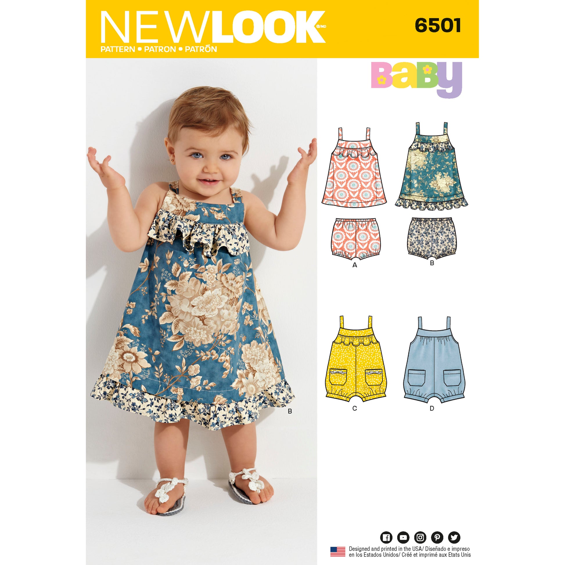 Symønster New Look 6501 - Kjole - Baby | Bilde 1