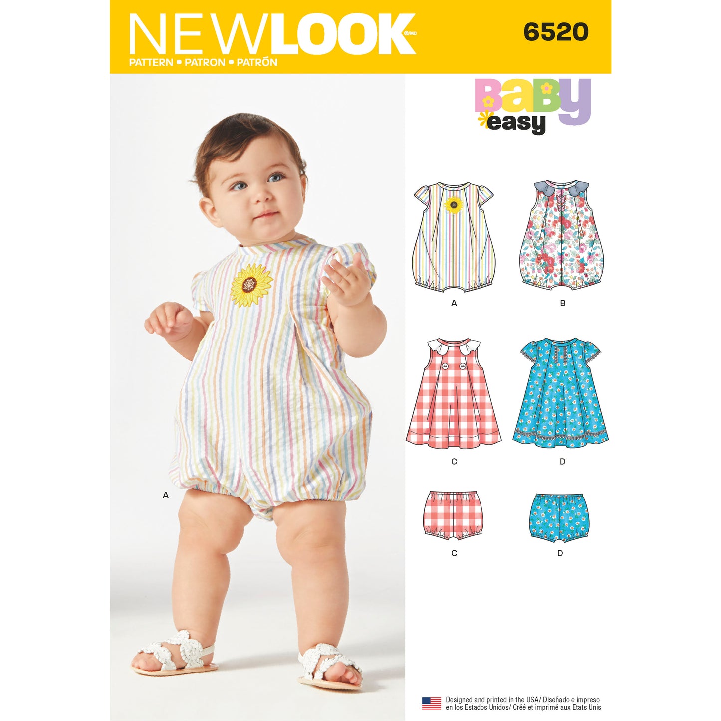 Symønster New Look 6520 - Kjole Bukse - Baby | Bilde 6