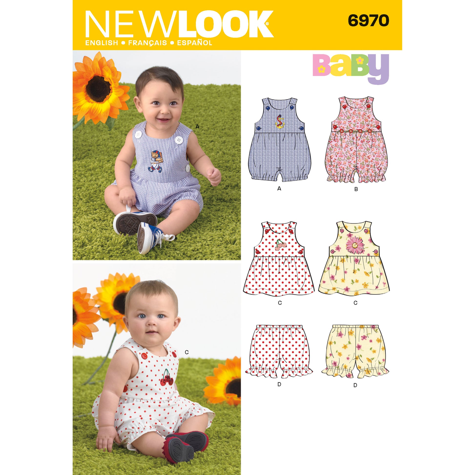 Symønster New Look 6970 - Kjole - Baby | Bilde 4