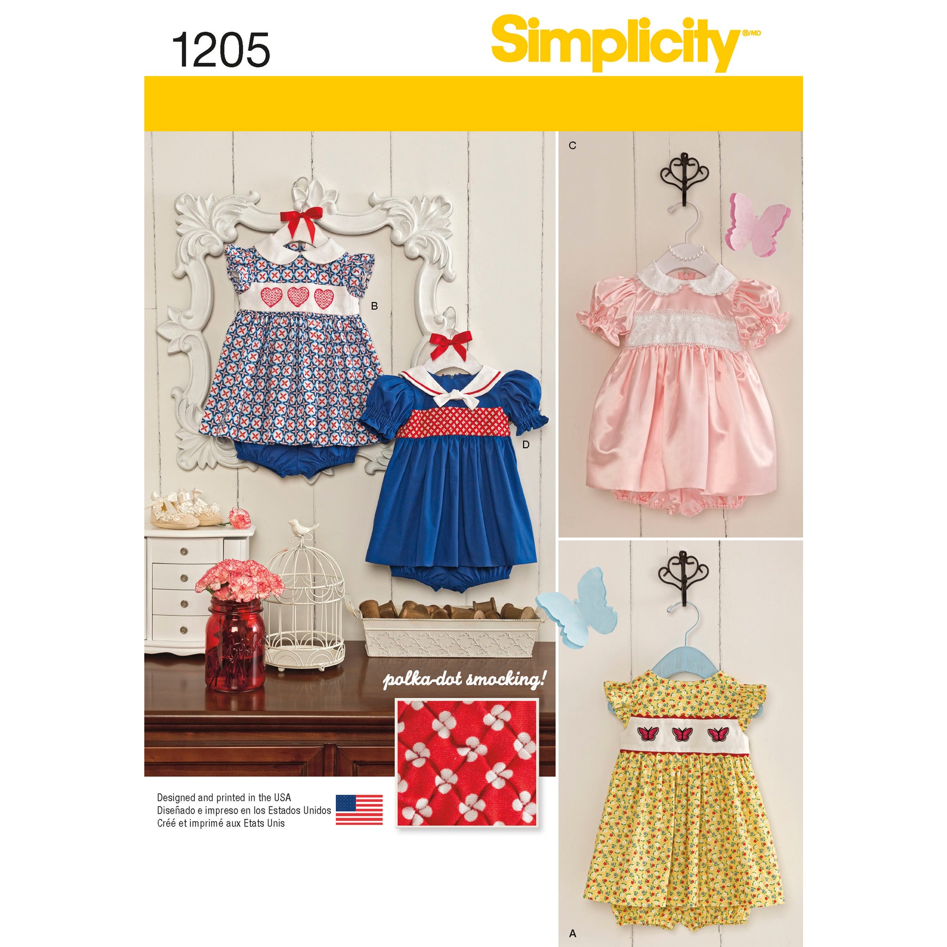 Symønster Simplicity 1205 - Kjole - Baby | Bilde 6