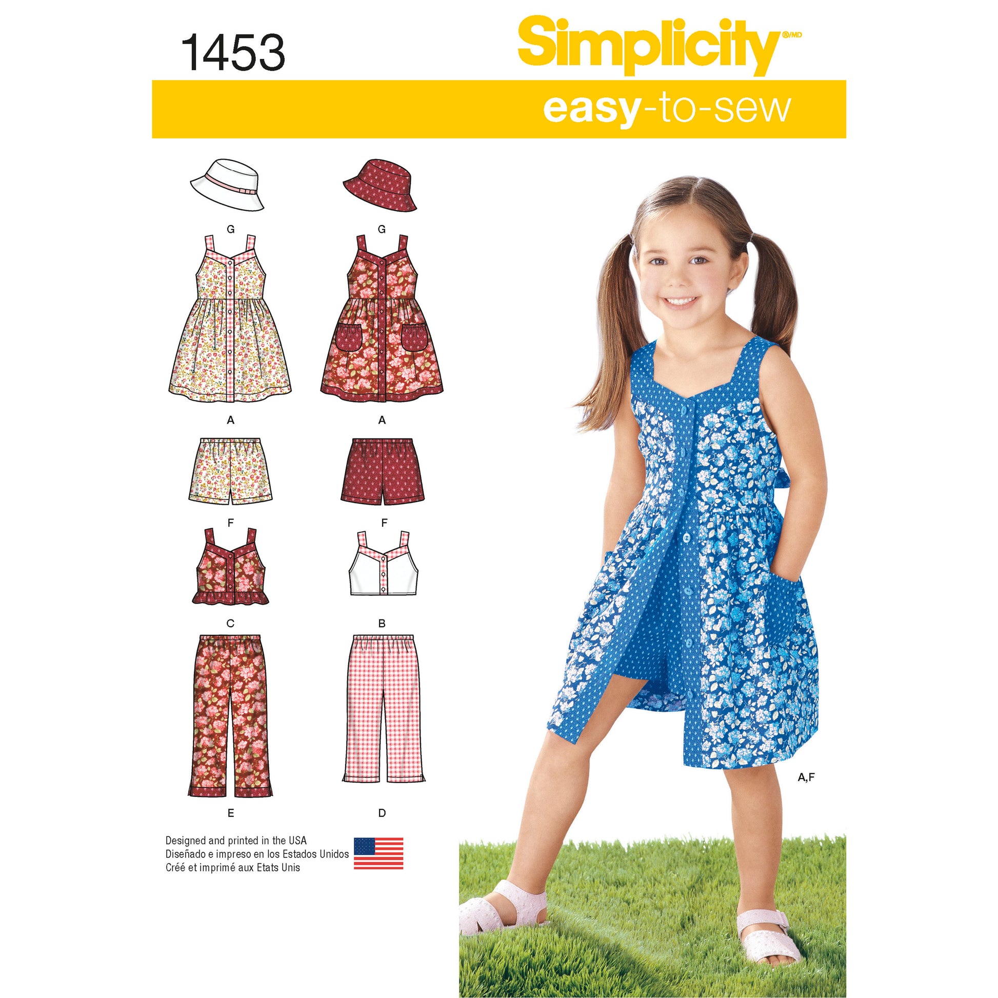 Symønster Simplicity 1453 - Kjole Topp Bukse Shorts - Dame - Hatt | Bilde 2