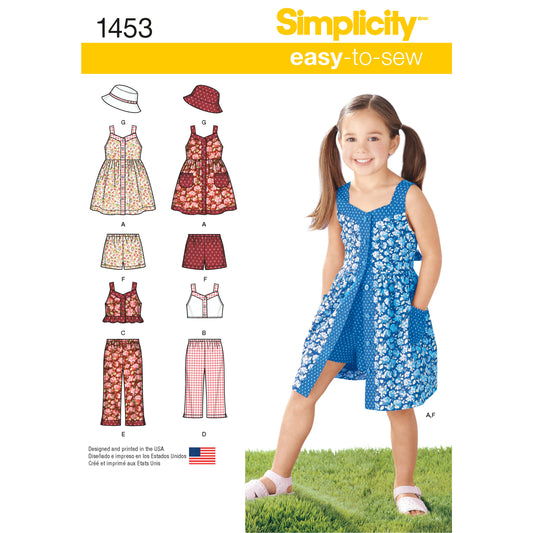 Symønster Simplicity 1453 - Kjole Topp Bukse Shorts - Dame - Hatt | Bilde 2