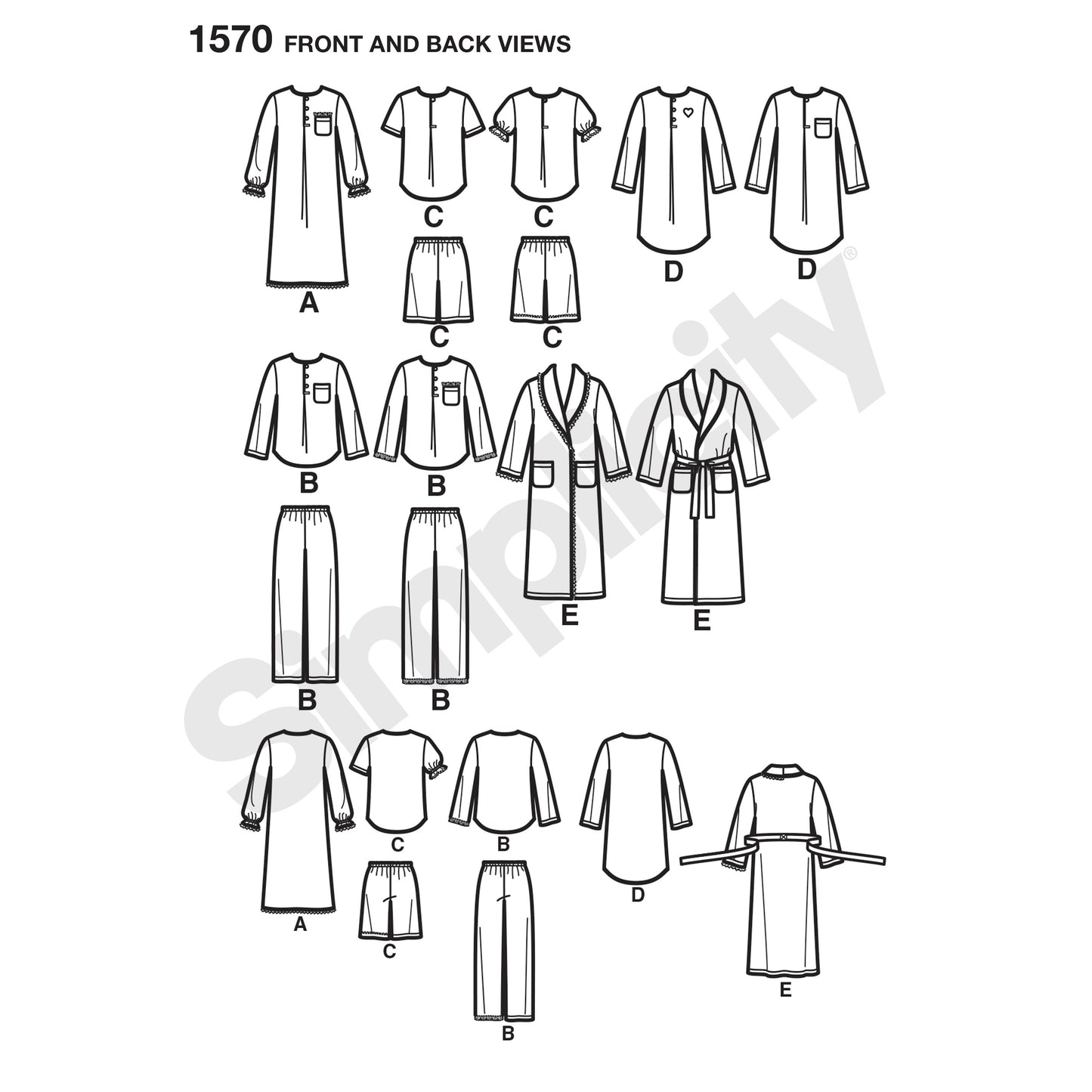 Symønster Simplicity 1570 - Bukse Skjorte Shorts - Jente Gutt - Hatt | Bilde 5