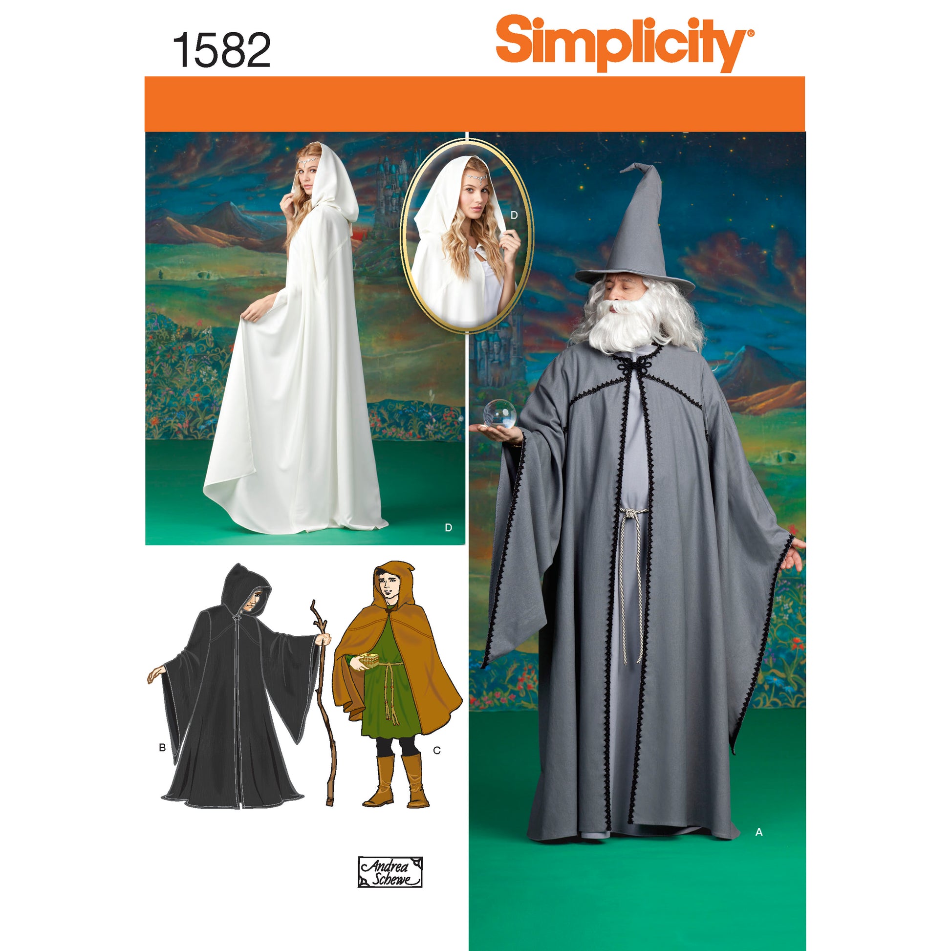 Symønster Simplicity 1582 - Kostyme - Dame - Karneval | Bilde 7