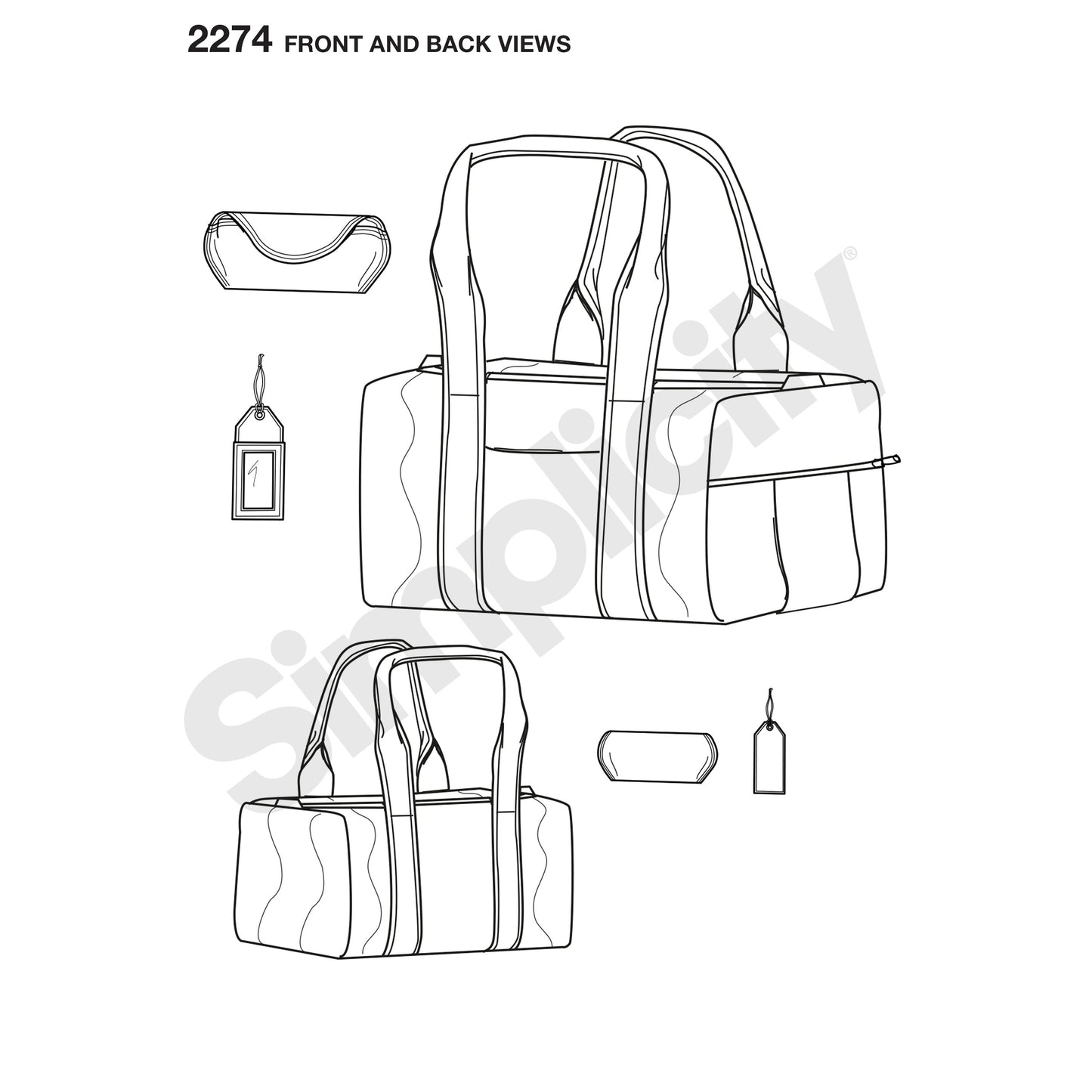 Symønster Simplicity 2274 - Bags | Bilde 2