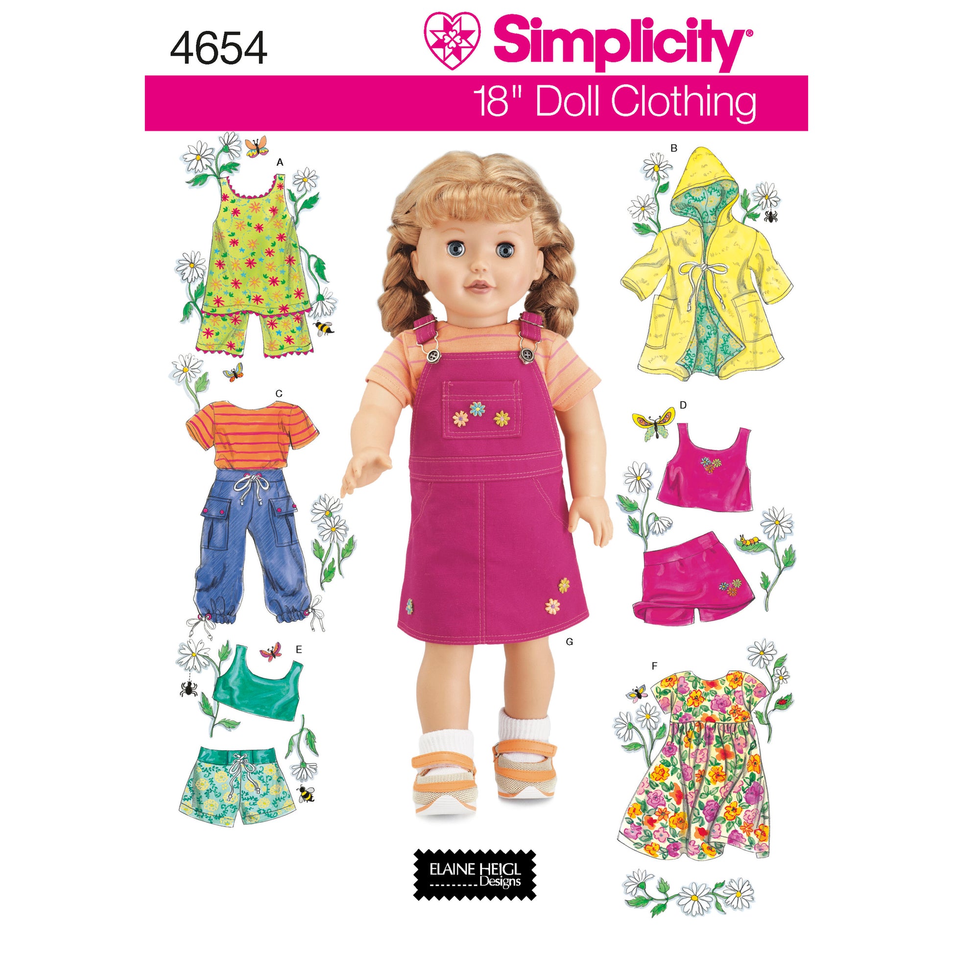 Symønster Simplicity 4654 - Dukkeklær | Bilde 8